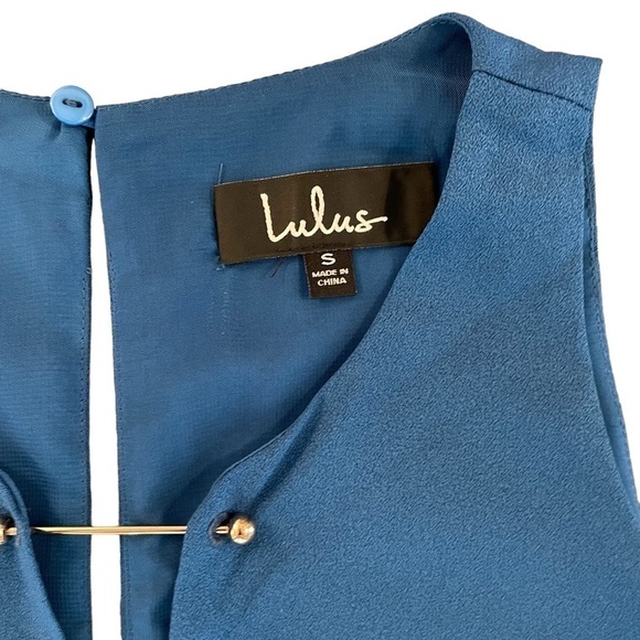 Lulus Near or Bar Blue Shift Dress, Size S - Picture 8 of 11